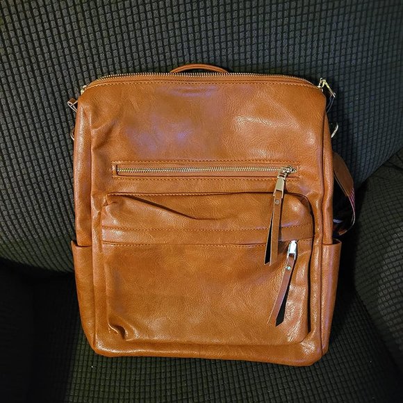 Women Brown Travel Backpack with Tassel main image 13